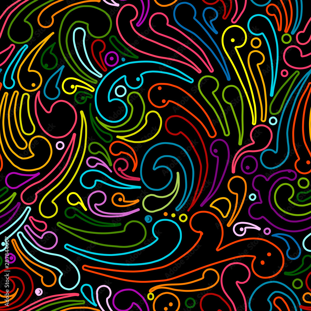 Fototapeta premium Abstract swirl seamless pattern for your design