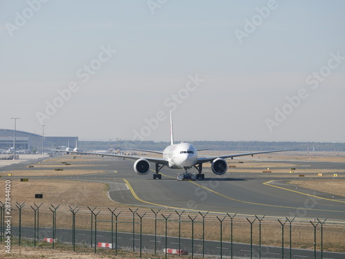 Flugzeug auf dem Flughafen Frankfurt