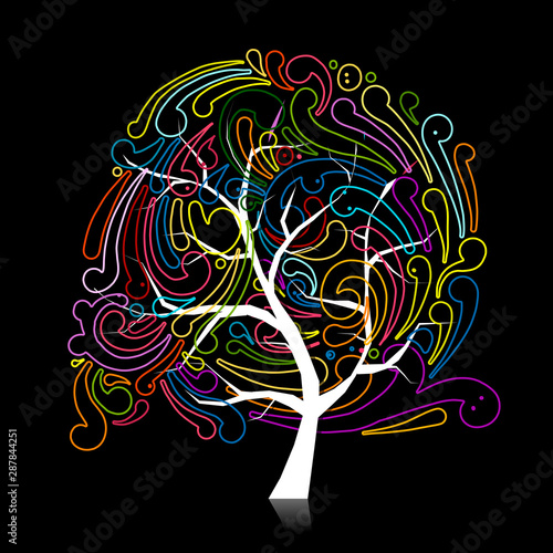 Abstract swirl tree for your design