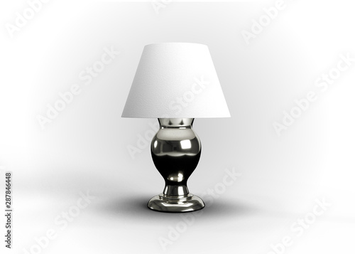 Bedside Lamp Antique Style Design 3D Render