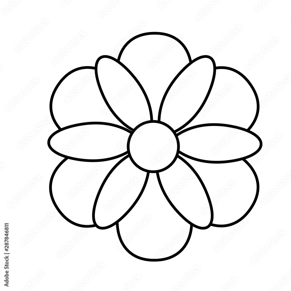 Isolated flower ornament design Isolated flower ornament design