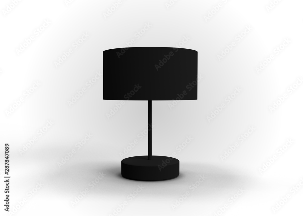 Bedside Lamp Antique Style Design 3D Render Bedside Lamp Antique Style Design 3D Render