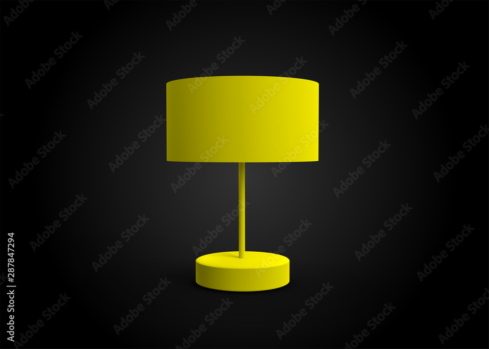 Bedside Lamp Antique Style Design 3D Render Bedside Lamp Antique Style Design 3D Render