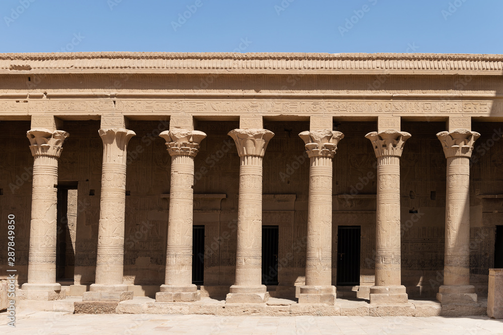 Philae Temple Columns Aswan Egypt