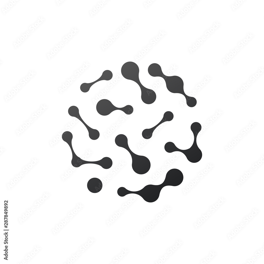 Nano technology Abstract molecular structure in the form of a sphere. Stock Vector Illustration isolated on white background. Nano technology Abstract molecular structure in the form of a sphere. Stock Vector Illustration isolated on white background.