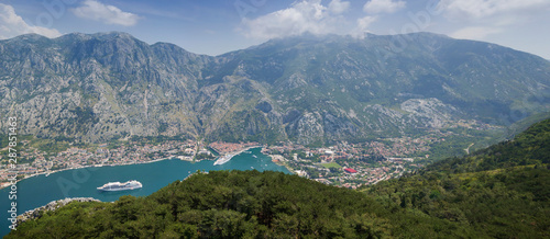 panorama of Boka Kotorska, Montenegro
