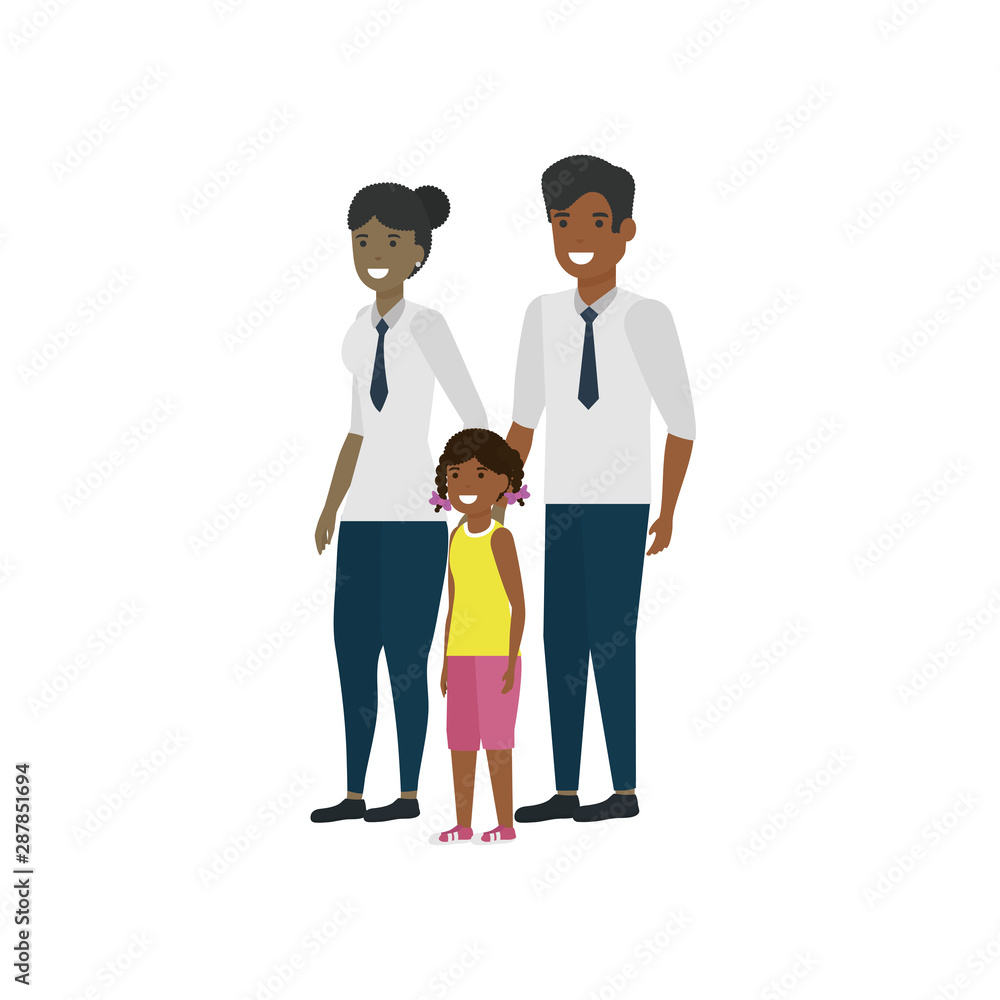 Fototapeta premium Isolated family members vector design