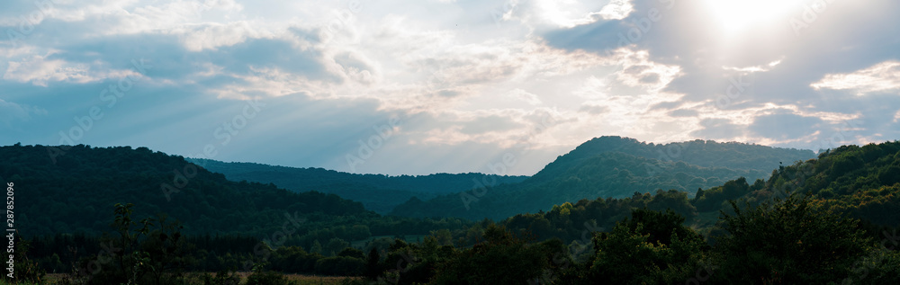 Beautiful landscape in the afternoon in September