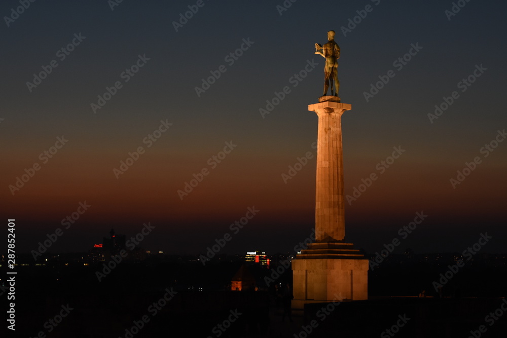 statue  at night