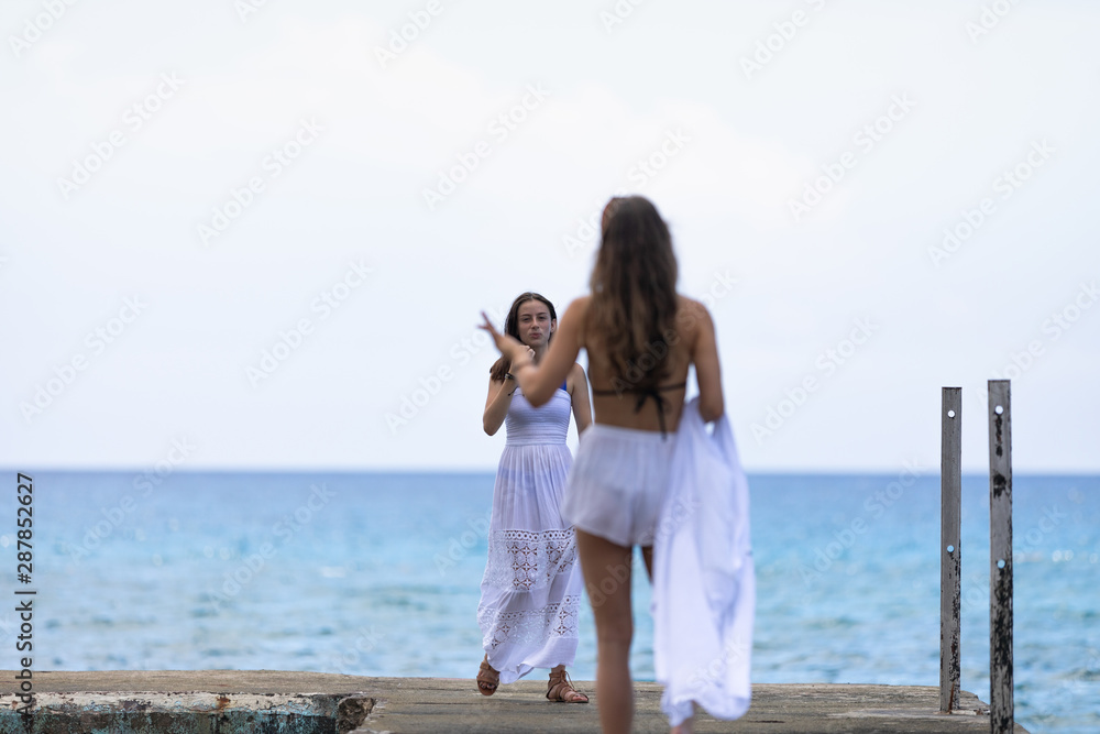 Girls Enjoying Summer Vacation in Cuba Girls Enjoying Summer Vacation in Cuba