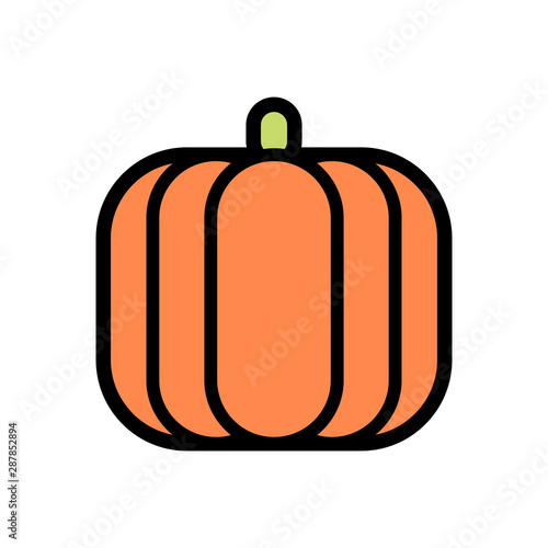 Pumpkin icon vector, pumpkin sign