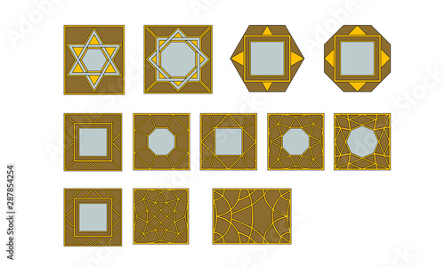 Collection of Square Mirror Designs.