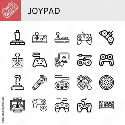 Set of joypad icons such as Gamepad, Joystick, Controller, Videogame, Game console, Game, Game controller , joypad