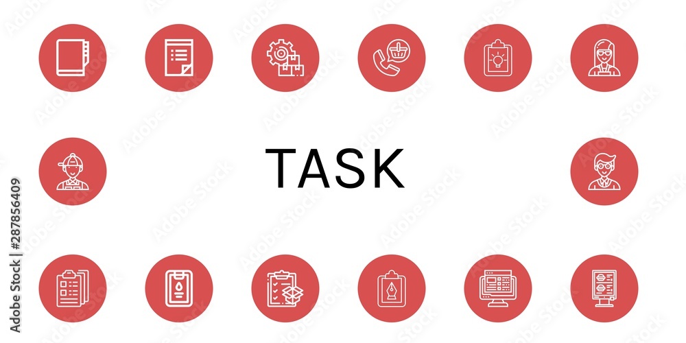 Set of task icons such as Agenda, To do list, Management, Order, Clipboard, Planner, Task list, Manager , task Set of task icons such as Agenda, To do list, Management, Order, Clipboard, Planner, Task list, Manager , task