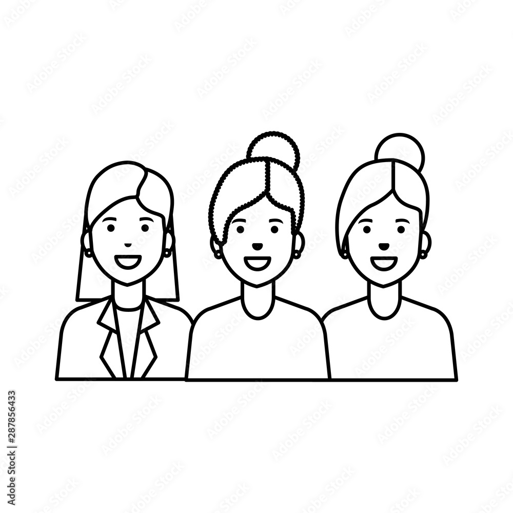Isolated women vector design Isolated women vector design