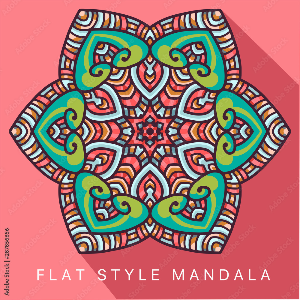 Vector round abstract circle. Mandala style. Decorative element, colored circular design element. Vector round abstract circle. Mandala style. Decorative element, colored circular design element.