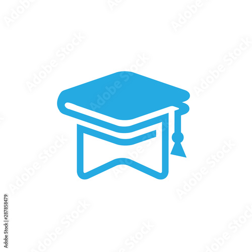 Education cap/hat with book Icon or logo design template