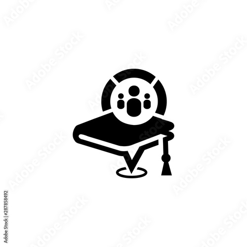 University Or academy locator/finder logo or icon design template