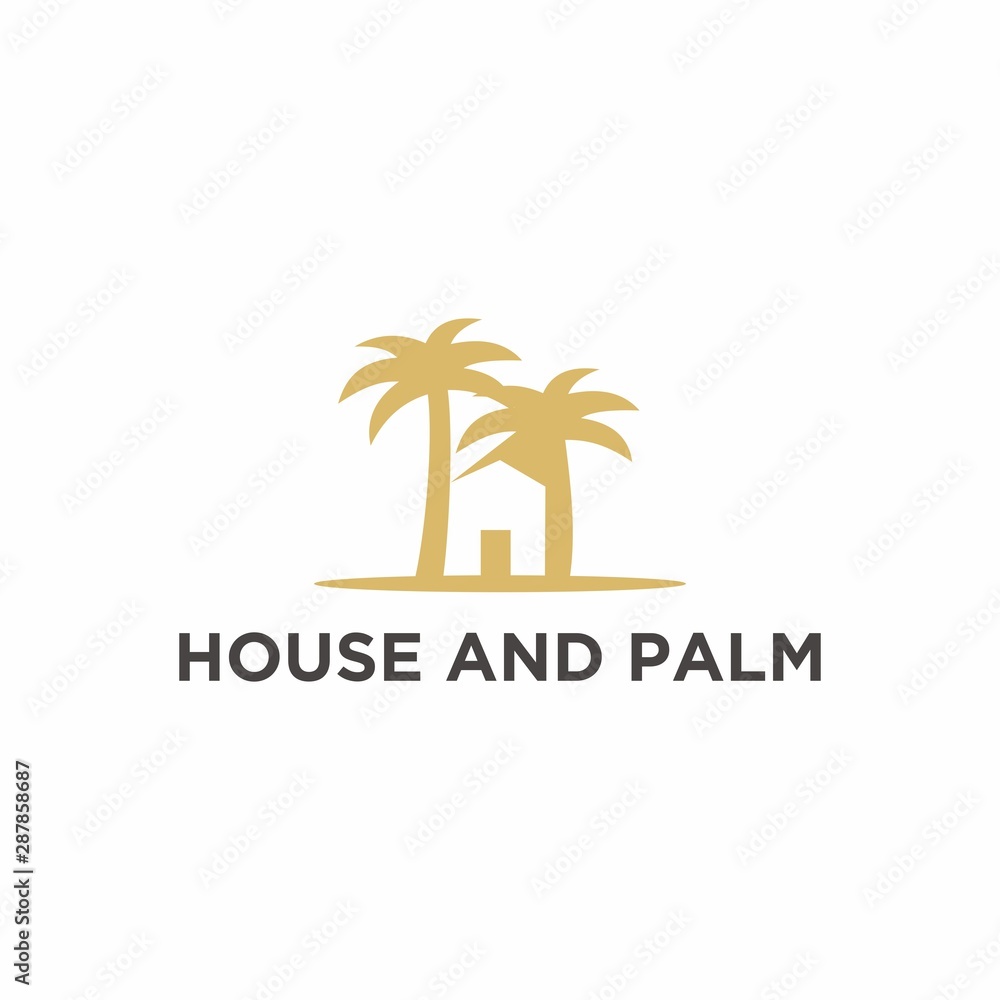 real estate logos, houses and palms