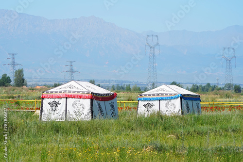 traditional Mongolian Yurt,home of nomads in Mongolia