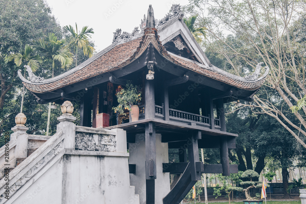 One Pillar pagoda an iconic and popular Buddhist temple in Hanoi the capital cities of Vietnam.