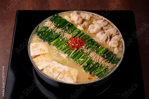 Japanese food motsunabe もつ鍋