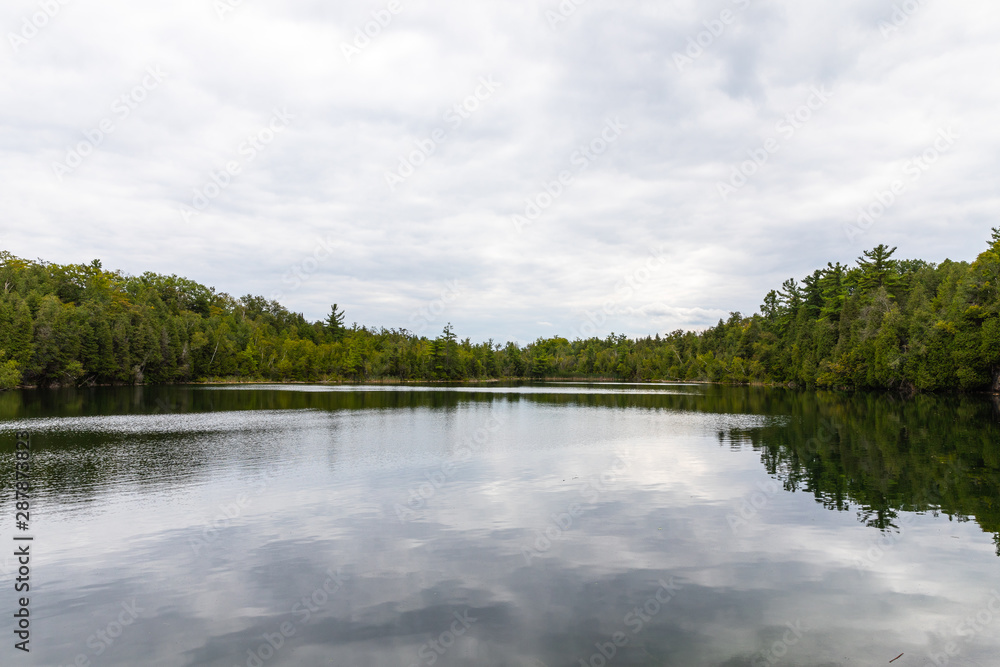 landscape with lake and sky landscape with lake and sky