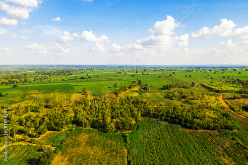 Aerial View landscape environment in countryside