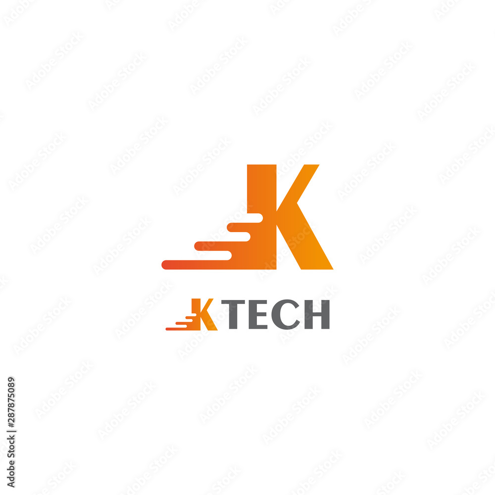 K Letter Technology Logo Template. Vector. Icon K Letter Technology Logo Template. Vector. Icon