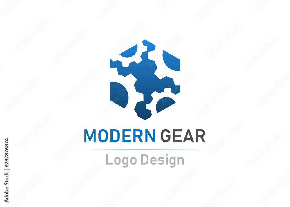 modern gear logo . ready use editable vector logo modern gear logo . ready use editable vector logo