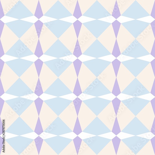 seamless repeating geometric pattern with lavender, sea shell and thistle colors