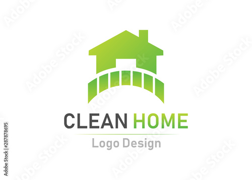 home logo concept. editable logo template