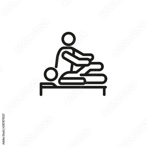 Medical specialist line icon. Medicine, body, health. Therapy concept. Vector illustration can be used for topics like health, relax, spa