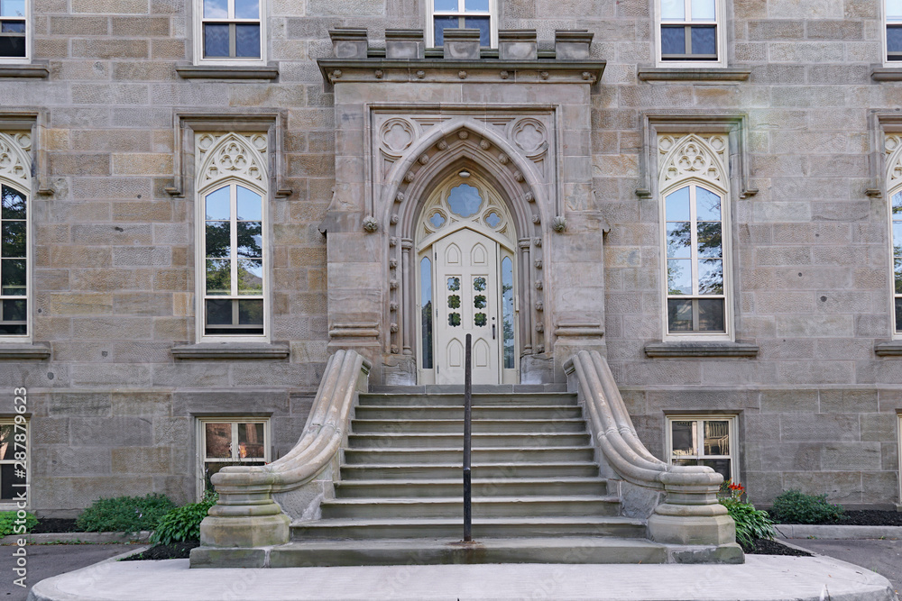 Front steps of former Bishop's Palace,  Charlottetown, Prince Edward Island