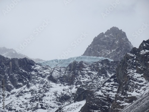 Meson Alto Glacier, in the Cajon del Maipo, Santiago, Chile, Chile