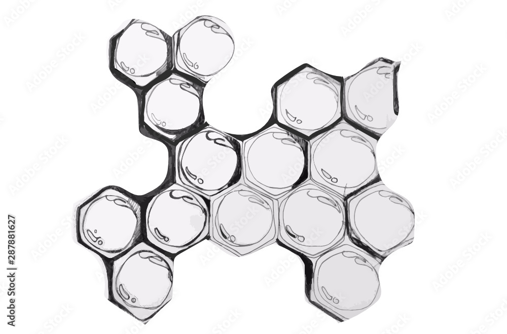 Obraz premium abstract background with hexagons