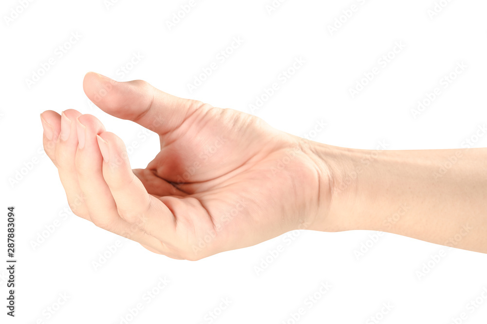 hand holding something like a bottle or can hand holding something like a bottle or can