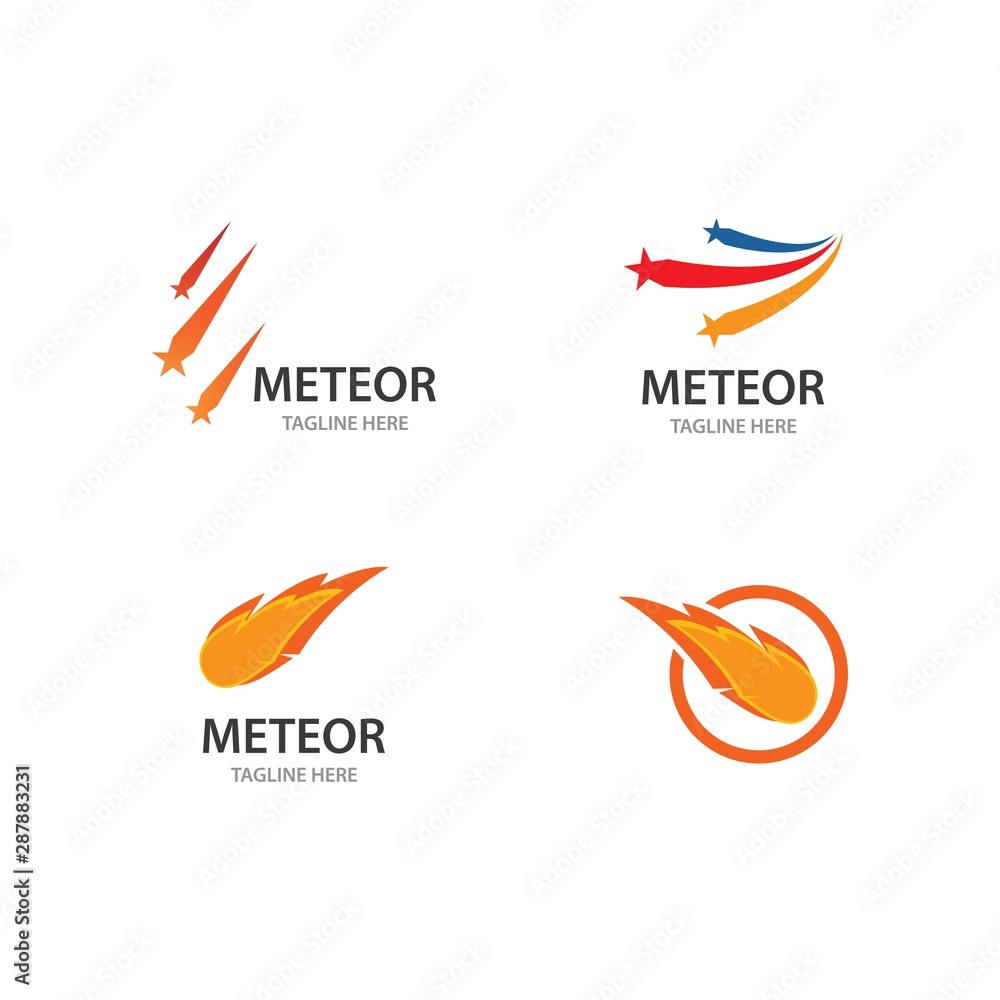 Meteorite ilustration logo vector Meteorite ilustration logo vector