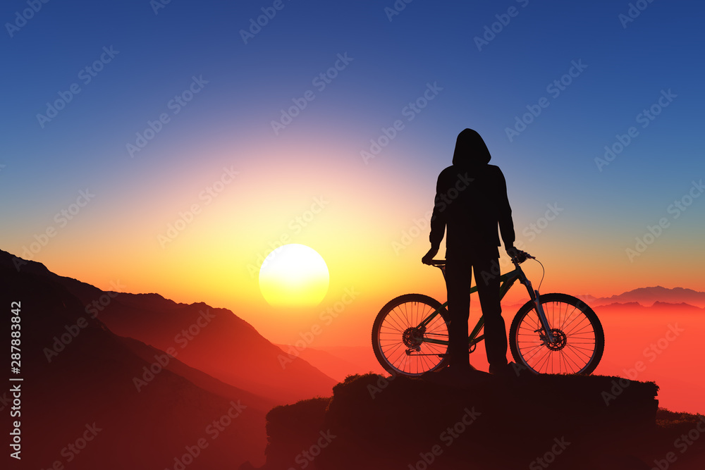 Fototapeta premium Silhouette of man