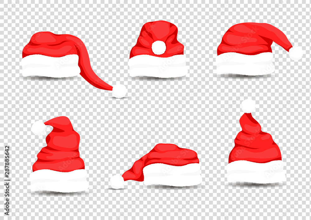 Santa Claus hats, vector illustration Santa Claus hats, vector illustration