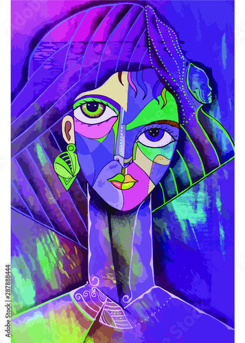 Mujer en azul 
