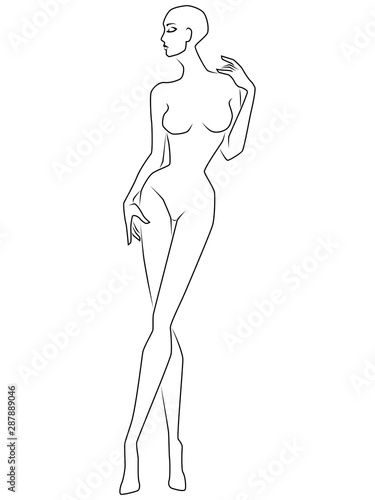 Abstract attractive and beautiful woman