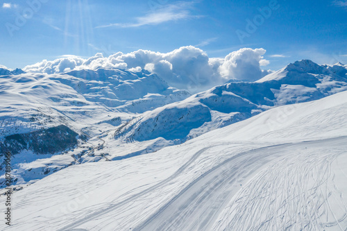 ski slopes. © belyaaa