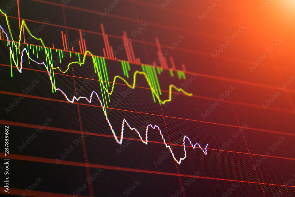 Fototapeta premium Stock Exchange Board Background