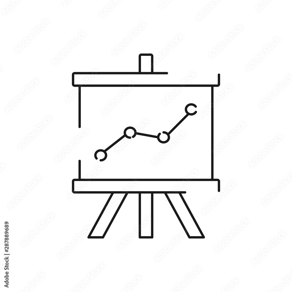 flip chart vector black linear flat style icon