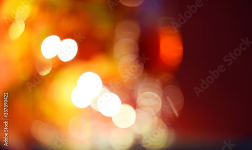 abstract blur bokeh background with light orange and red
