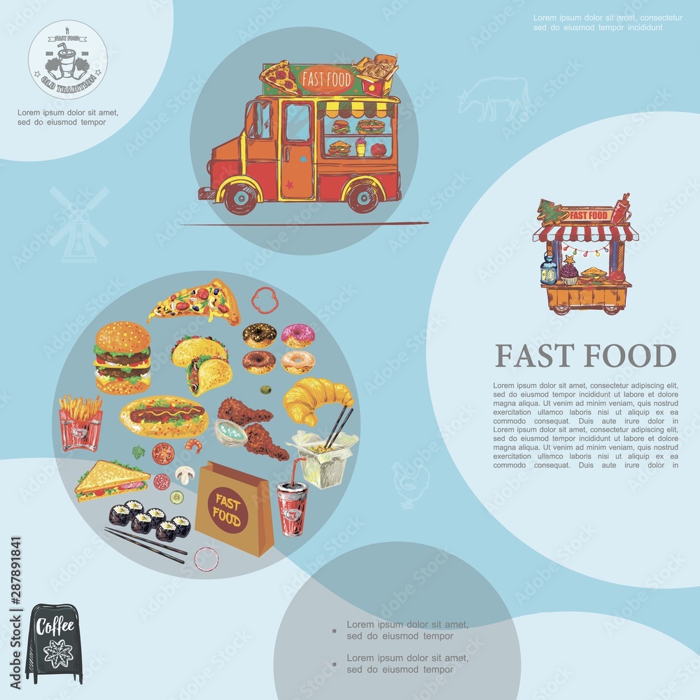 Sketch Fast Food Template Sketch Fast Food Template