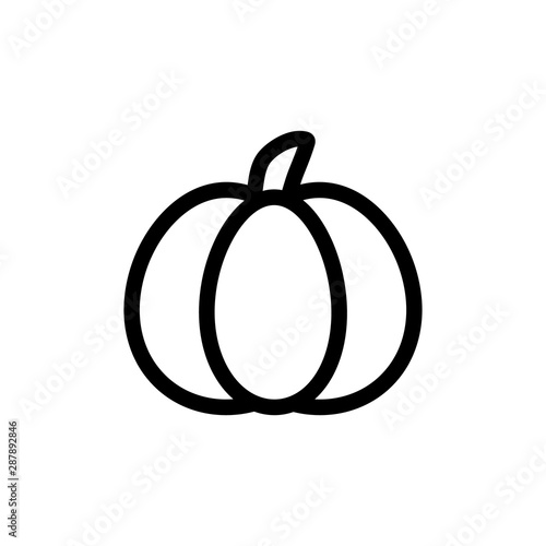 Simple pumpkin icon vector, pumpkin sign