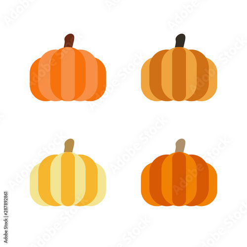 Pumpkin icon vector, pumpkin sign