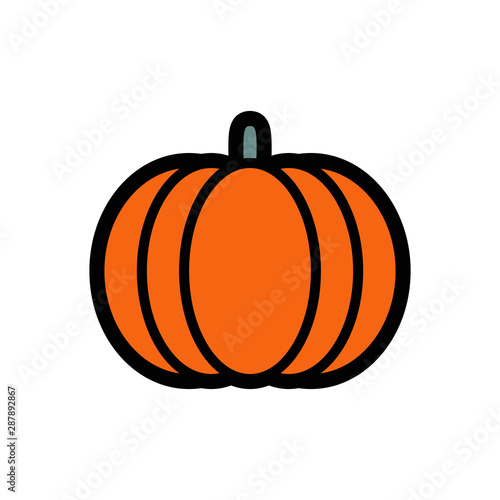 Pumpkin icon vector, pumpkin sign isolated on white background